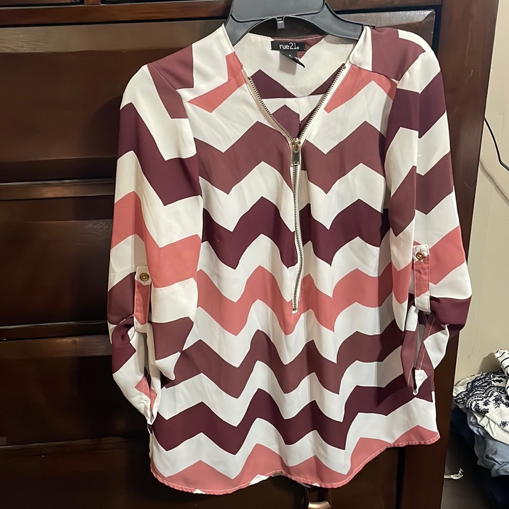 Chevron pattern blouse